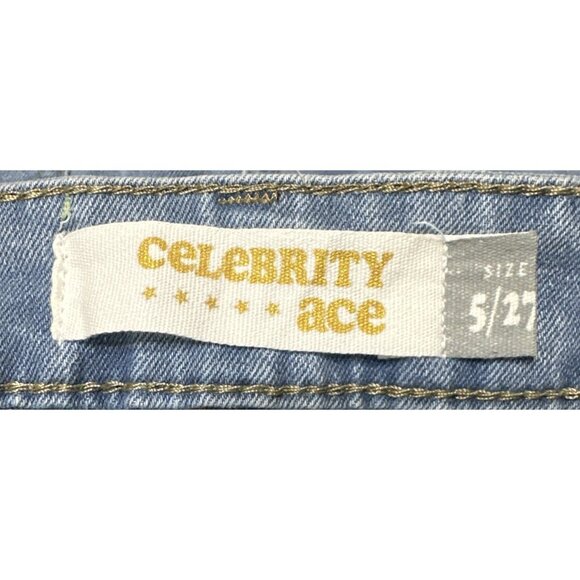 NWT Celebrity Ace Girls 5/27 Relaxed Straight Leg Denim Jeans 31” Inseam - Picture 3 of 5